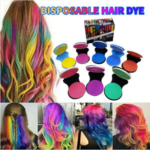 Hair Chalk Dye 8 Pcs Temporary Hair Dye Washable Hair Dye Kids Cosplay DIY Party