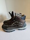 Womens Lands End Winter Boots Size 8B Brown & Gray Lace Up Waterproof