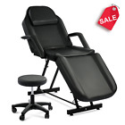New ListingAdjustable Massage Chair w Stool Beauty Salon Bed for Facial Tattoo Barber Spa