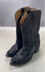 Men's Durango USA Black Leather Pull-On Western Boots Size 12 D / AS IS / DB910