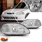 For 96-98 Honda Civic EJ/EM/EK Chrome Housing Headlight Clear Corner Signal Lamp (For: 1997 Civic EX)