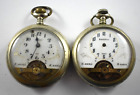 Vintage Swiss Made Pair of 8 Days OF Pocket Watches Exhibition & Helios lot.18