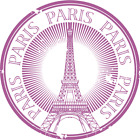 Paris Eiffel Tower Travel Round Car Bumper Sticker Decal