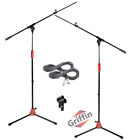 GRIFFIN Microphone Boom Arm Stand 2-PACK Holder XLR Cable Mic Clip Studio Stage