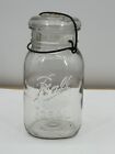 Ball Ideal Quart Mason Jar With Wire Bail And Glass Lid Vintage