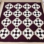 New ListingHandmade Vermont Block Star Cotton Sewing Patchwork Queen Size Quilt top/topper