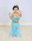 Jasmine Costume Princess Full Set with Tiara Size T S M L 2 3 4 5 6 7 8 9 10