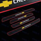 Black Rubber Car Door Scuff Sill Cover Panel Step Protector For Chevrolet X4 New (For: 1963 Chevrolet Impala)