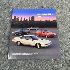 Vintage Original Subaru 1987 Sales Brochure. Car Hatchback Sedan Wagon