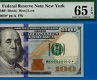 2013 $100 Federal Reserve Note PMG 65EPQ exquisite low serial number 10 star