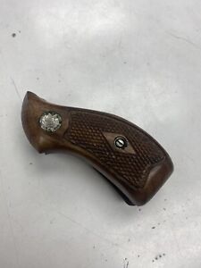 smith and wesson J Frame  grips round wood