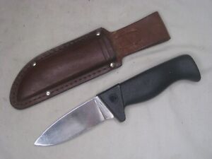 *damaged vintage Spanish made AITOR SPAIN Military Army knife w/ leather sheath