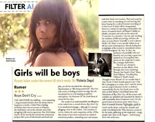 (MOJ5) ARTICLE/REVIEW & PICTURE. RUMER - BOYS DON'T CRY ALBUM