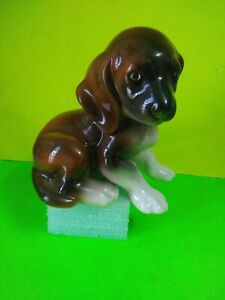 New ListingVintage Keramos Ceramic Hand Painted Hound Dog Beagle Figurine Made in Austria