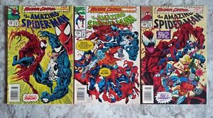 Amazing Spider-Man #378-380 Newsstand Set 1st Print Marvel Comics Bagley Carnage