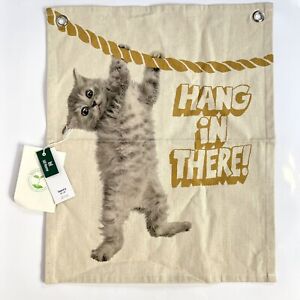 Urban Outfitters Hang In There Kitten Tapestry Cat Decor Cotton 16”x20”