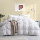 Puredown Luxury Pinch Pleated Extra Warm Comforter White Goose Down Duvet Insert