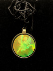VINTAGE NEW RETRO 3D ANGEL HOLOGRAM GLASS KEYCHAIN NECKLACE PENDANT COLLECTIBLE