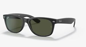 Ray-Ban New Wayfarer Classic Matte Black / Green 58 mm Sunglasses RB2132 622 58