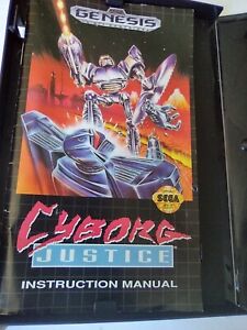 New ListingSega Genesis Cyborg Justice, 1993 Complete Game, Box Hang Tab & Manual With Tear