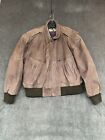VINTAGE Phase 2 Nubuck Leather Jacket Mens Size XL Long Sleeve Winter