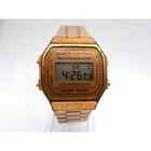 Men's Casio Gold Tone vintage Digital Watch A168 New Battery Sound Works