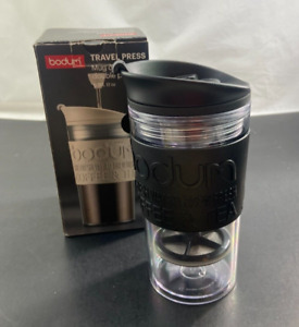 Bodum Travel Plunger Coffee Press Mug Reusable Cup Black 12 oz. Original Box
