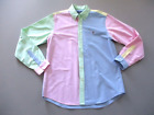 Ralph Lauren Polo Shirt Mens Large Paneled Oxford Long Sleeve Button Down Casual