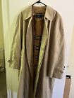 BURBERRYS Vintage Trench Coat Khaki With Wool Liner Mens 44 Long