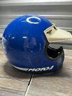 RARE Vintage 1980's BELL MOTO 3 Motorcycle Helmet BLUE 7.5