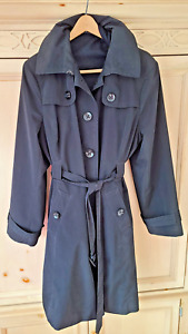 WOMEN'S BLACK TRENCH COAT w/Lining ~ Size XL