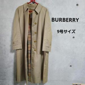 BURBERRY Vintage Stainless Steel Collar Coat Beige 9/M(US:S)