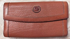 Vintage Dooney & Bourke Brown Leather Kisslock Pocket Checkbook Wallet