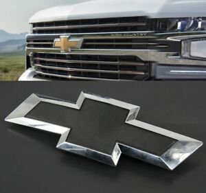 2019-2021 Chevrolet Silverado 1500 Bowtie Front Grille Emblem Badge chrome black