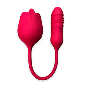 Rose  Sucking Vibrator Clitoral G-spot Suction Thrusting Dildo  Sex Toy 10 Speed