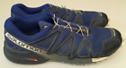Salomon Speedcross 4 Trail Hiking Running Blue Shoes Mens Size 12 (See Pics)