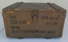 New ListingVtg. Wooden Green Military Ammo Box, Crate W/Metal Handles & Hinges