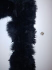 Thick Turkey Feather Boa- Black 2 Yards; Costumes - Craft