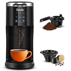 ILAVIE K7 Single Serve Coffee Maker K-Cup & Ground Coffee Brewer 40oz Water Tank
