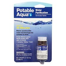 Potable Aqua Water Purification Water Treatment Tablets - 50 count Bottle