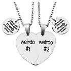 Best Friend Necklaces BFF Necklace for 2 Friendship Valentines Day Gifts Spli...