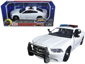 Motormax 1/24 Dodge Charger Police Car LIGHTS & SOUNDS White Black 79532 79533