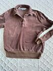 Vtg Chemise By Kennington 70s Striped Long Sleeve Knit Pullover Sweater M Brown