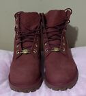 Timberland Boots 6 inch Premium Burgundy GS Youth Size 6 Or Adult 8/39 New