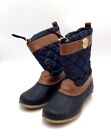 Tommy Hilfiger Women's Black Brown Quilted Mid-Calf Snow Boots - Size 8