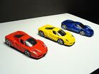 Hot Wheels - Ferrari Enzo - Group of 3 - Red, Yellow, Blue