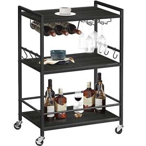 New ListingBar Cart - Serving Cart for Home - Microwave Cart, Drink Cart, Mobile Kitchen Sh