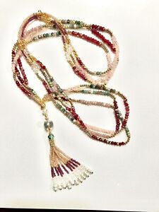 32 Inches Long Necklace With A Tassel