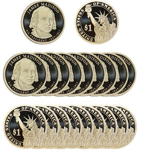 2007 -S James Madison Presidential Proof Roll 20 US Coins