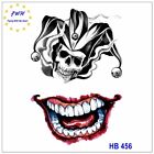 Clown Joker Demon Skull Devil Pirate Ship Body Temporary Tattoo TTL